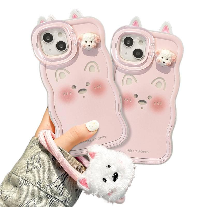Protective Case | Shockproof Cover for iPhone 13 | Silicone | Pink | Lanyard - Image 5
