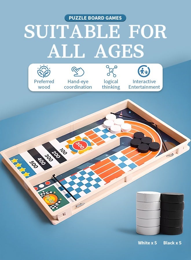 Sling Puck Game, Double Battle Chess Board Toy, Perfect for Family Game Night and Parties  - Image 1