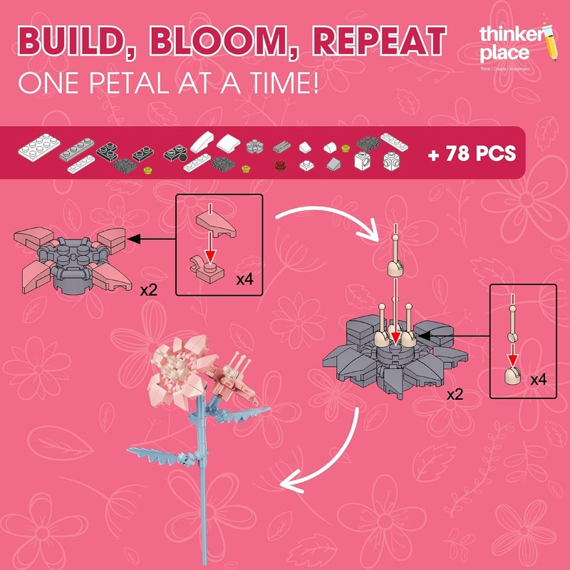 ThinkerPlace 12 in 1 Botanicals - Peach Blossom STEM Learning Kit for Kids 7+ - Image 5