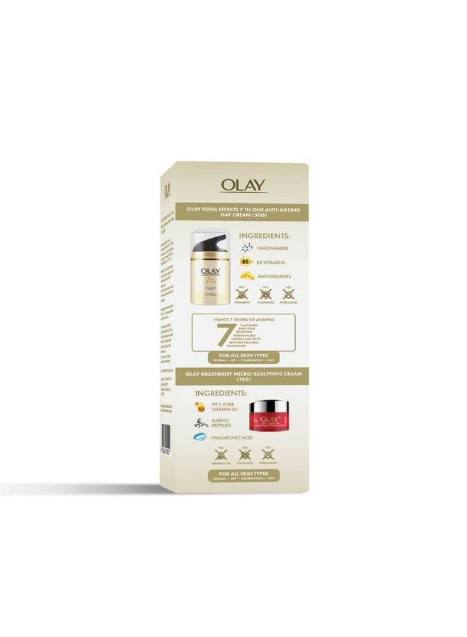 Olay Te Day Cream 50G + Olay Regenerist Microsculpting Cream Mini 10G Ultimate Skincare Kit - Image 3