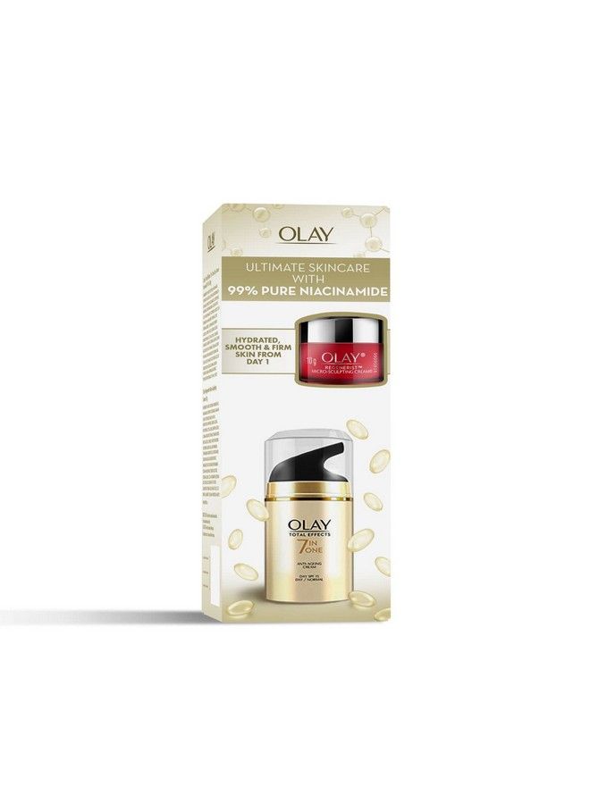 Olay Te Day Cream 50G + Olay Regenerist Microsculpting Cream Mini 10G Ultimate Skincare Kit - Image 1