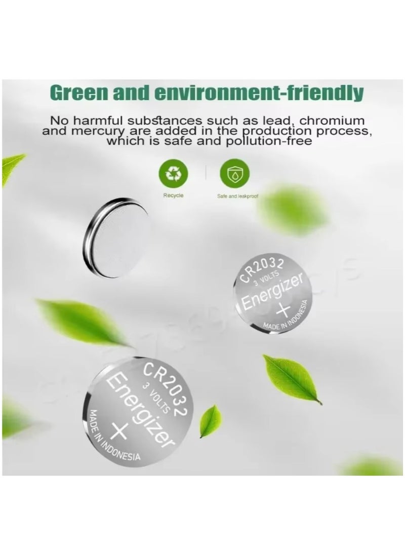 High-Quality CR2032 Battery, Set of 5 Round Batteries, 3-Volt Lithium Battery by Energizer Brand, Five Pieces of Energizer Batteries, Watch Battery, Toy Battery, Clock Battery, Car Remote Battery, Small Round Battery, Circular Battery for Car Remotes and Small Devices, Calculator Battery, Motherboard Battery for Computer, Medical Devices Battery, Round Battery for Some LED Lights, Calculator Batteries, Remote Control Batteries, Car Key Fob Battery, Electronic Gate Battery, Doorbell Battery, Stopwatch Battery, Calculator Battery, Set of Multi-Purpose Batteries.