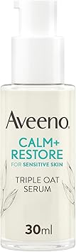 Aveeno سيروم الوجه أفيينو كالم رستور ثلاثي الشوفان 1 × 30 مل سيروم وجه مهدئ وسلس على الفور مع مركب ثلاثي الشوفان وهدوء الحمى لبشرة محصنة وترطيب لمدة 24 ساعة للعناية بالبشرة الحساسة - Image 1