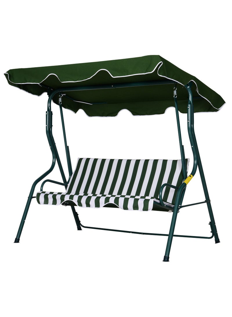 DubaiGallery Outdoor Patio Swing Chair, Adjustable Canopy Swing With Removable Cushion Weather Resistant Powder Coated Steel Frame For Patio, Garden, Poolside, Balcony, Backyard - Image 4