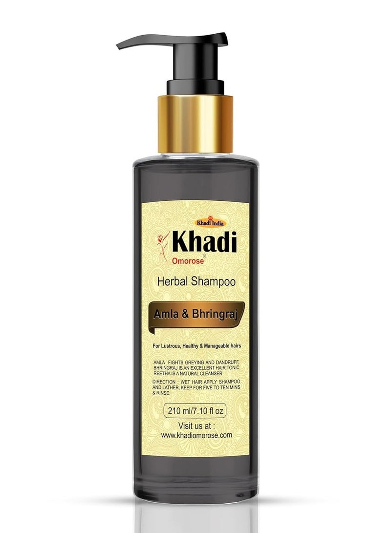 Khadi Omorose Ayurvedic Amla & Bhringraj Shampoo, 210 ml - Image 2