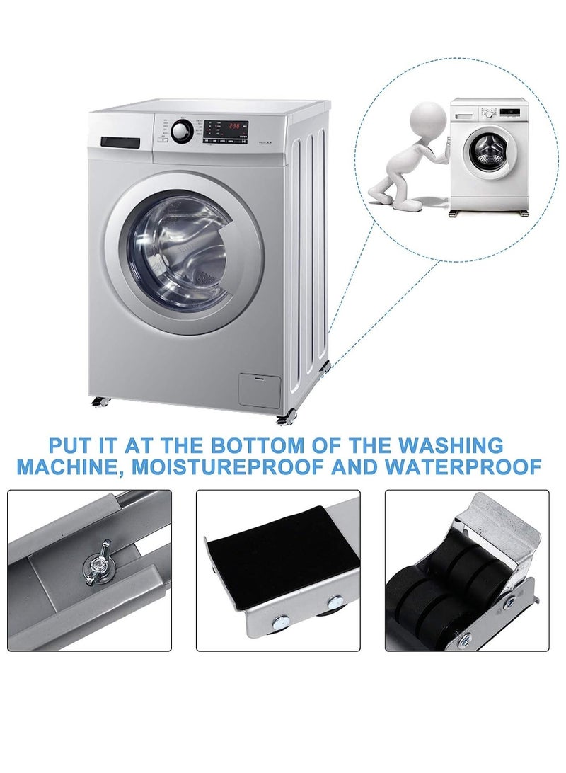 ELTRAZONE Washing Machine Stand with Wheels Adjustable Roller Base Mobile Roller Refrigerator Base Moving Cart for Dryer Fridge Furniture - Image 2