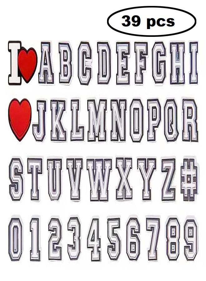 fashionhome 39 Pieces Alphabet and Numbers Shoe Decoration Charms for Kids - Image 1