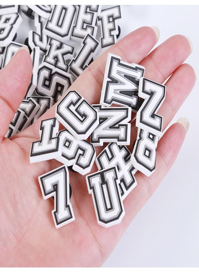 fashionhome 39 Pieces Alphabet and Numbers Shoe Decoration Charms for Kids - Image 2