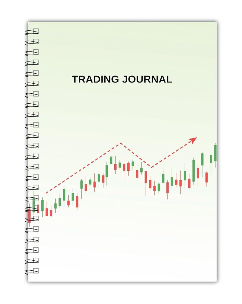 TimeWise Stock Market Trading Journal A5 Size Notebook Day Trade Log Journal Unruled 140 Pages (Green) - Image 1