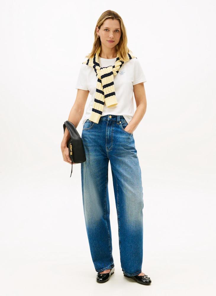 تومي هيلفيغر تي شيرت بياقة دائرية وشعار - Image 4