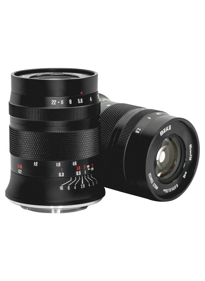 Meike - 60mm f2.8 Large Aperture APS-C Frame Manual Focus Prime Fixed Lens Compatible with Canon EF-M Mount Mirrorless Cameras EOS M M2 M3 M5 M6 M10 M50 M100 M6II M200 etc - Image 1
