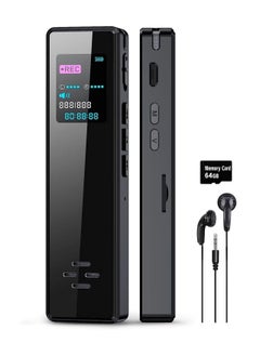 64GB Smart Digital Voice Activated Recorder with Playback -MP3 player, Audio Voice Recorder for Lectures Meetings, Recording Device Dictaphone Sound Tape Recorder