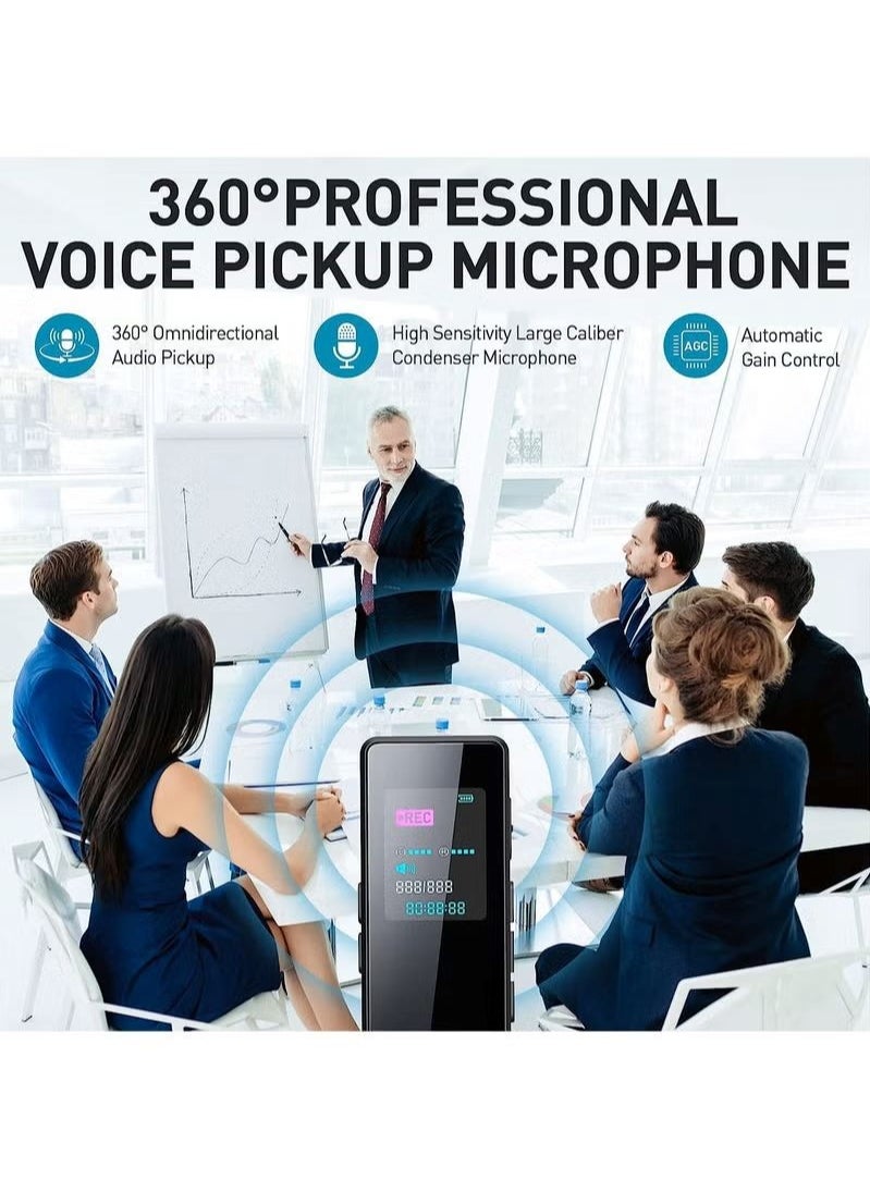 Generic - 64GB Smart Digital Voice Activated Recorder with Playback -MP3 player, Audio Voice Recorder for Lectures Meetings, Recording Device Dictaphone Sound Tape Recorder - Image 1