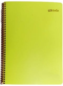 Pastel Notebook A4 PP Cover Spiral 80 Sheets Striped Ivory 70 gr Set of 3 Green MPA-YE-A480-Ç