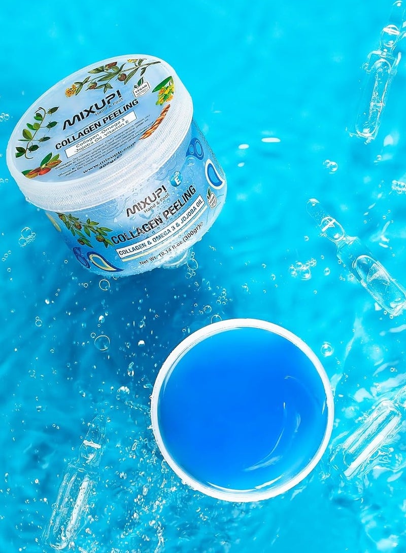 ميكس اب  كريم مقشر كولاجين لليدين والقدمين أوميجا 3، الجوجوبا من ميكس اب 300 جرام Mixup  (10) - Image 3