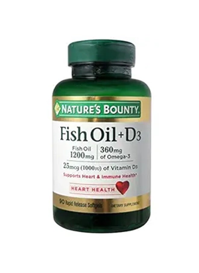 NATURE'S BOUNTY - Fish Oil 1200 Mg+D3 1000 Iu - 90 Softgels - Image 1