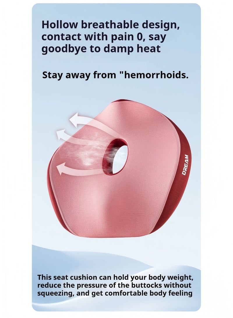 بيوينتي وسادة مقعد، وسادة كرسي مانعة للانزلاق مع إسفنج ميموري فوم، وسائد عظم الذنب لتخفيف الضغط، وسادة مقعد الكمبيوتر والسيارة (رمادي) - Image 5