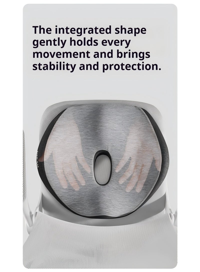 بيوينتي وسادة مقعد، وسادة كرسي مانعة للانزلاق مع إسفنج ميموري فوم، وسائد عظم الذنب لتخفيف الضغط، وسادة مقعد الكمبيوتر والسيارة (رمادي) - Image 4