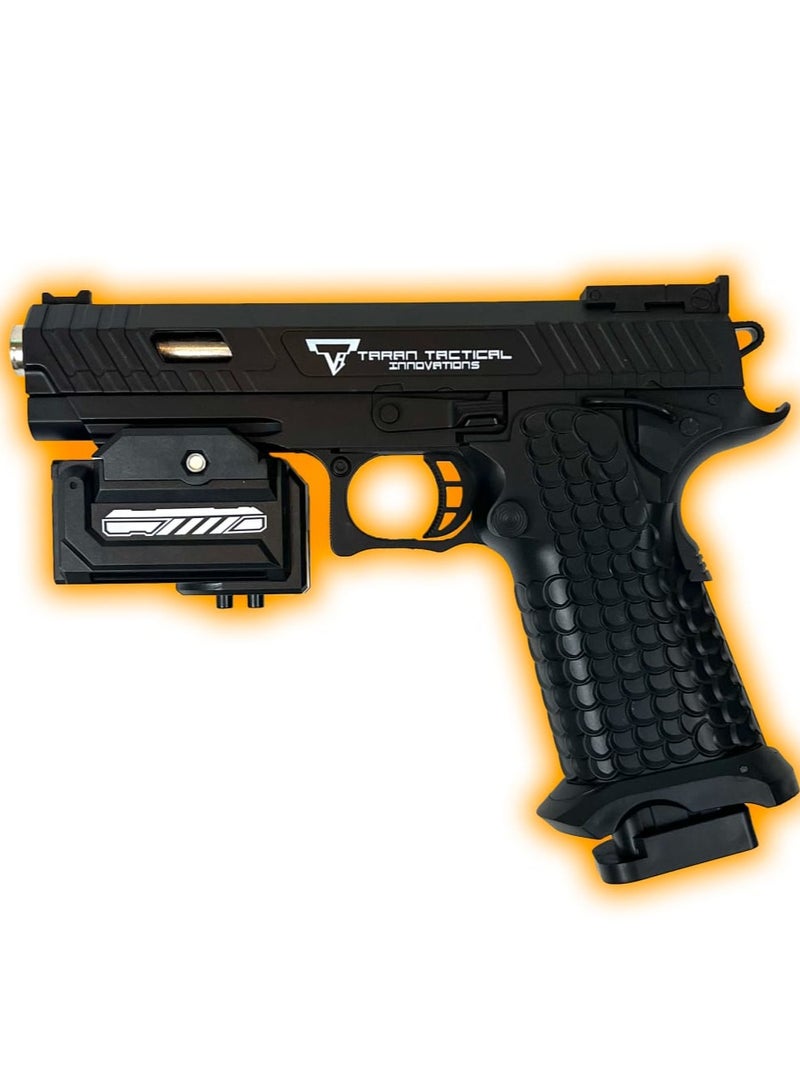 Master 6mm Metal and Plastic Bullet Gun Toy with Clip Magazine, Flashlight and Laser - Image 1