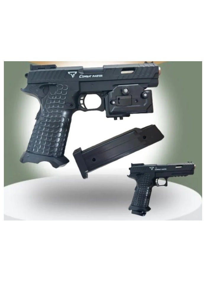 Master 6mm Metal and Plastic Bullet Gun Toy with Clip Magazine, Flashlight and Laser - Image 2