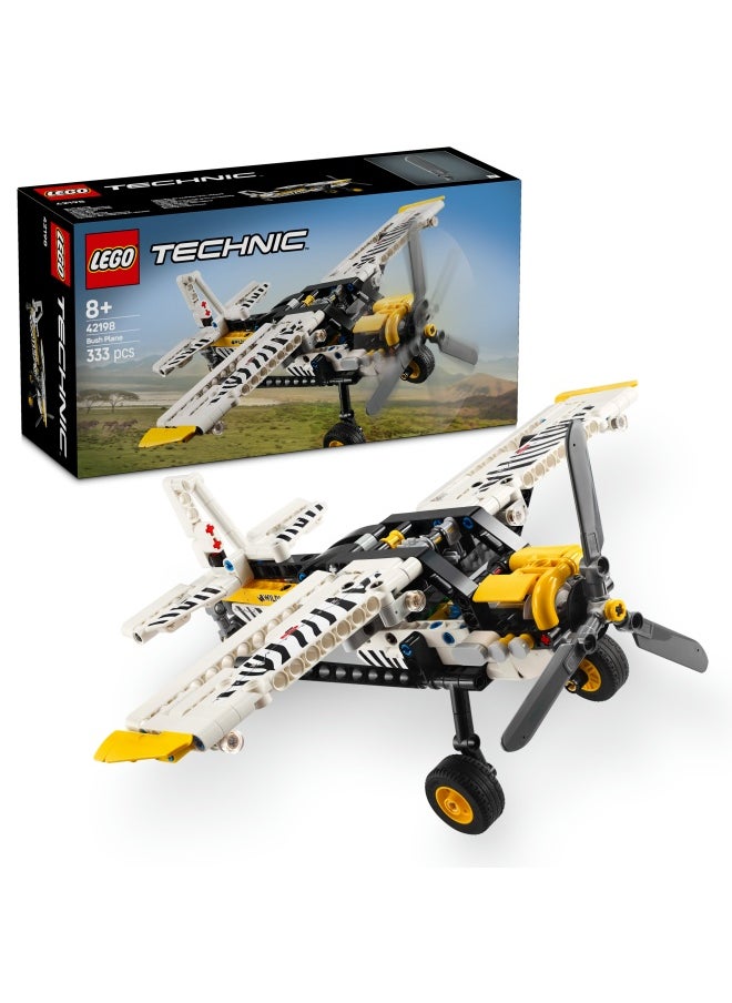 LEGO Technic Bush Plane Toy - Model Airplane Set for 8+ Year Old Boys & Girls - Spinning Propeller and Piston Engine for Imaginative Role Play - Kids' Birthday Gift Idea 42198 (333 pieces)  - Image 1