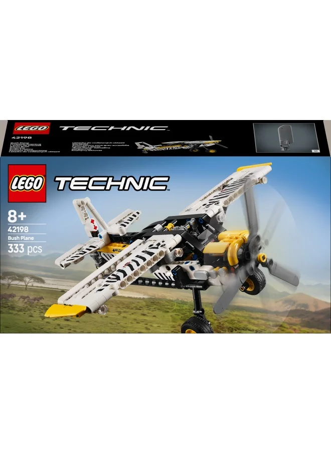 LEGO Technic Bush Plane Toy - Model Airplane Set for 8+ Year Old Boys & Girls - Spinning Propeller and Piston Engine for Imaginative Role Play - Kids' Birthday Gift Idea 42198 (333 pieces)