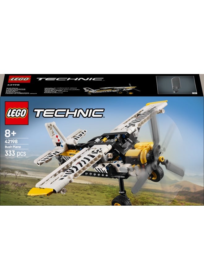 LEGO Technic Bush Plane Toy - Model Airplane Set for 8+ Year Old Boys & Girls - Spinning Propeller and Piston Engine for Imaginative Role Play - Kids' Birthday Gift Idea 42198 (333 pieces)  - Image 2