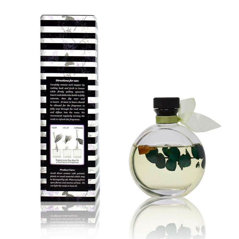 LOVSPA Reed Diffuser Set, Unwind Eucalyptus & Mint Scented Oil Diffuser with Sticks, Home Fragrance Accessories for Bathroom Shelf Decor, Aroma Diffusers for Home or Office Desk, USA Made - Image 3