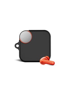 O Ozone Silicone Case Compatible with CMF By Nothing Buds Pro 2, Shockproof and Scratch-Resistant Full-Body Protection Cover with Anti-Lost Keychain- Black  - Image 1