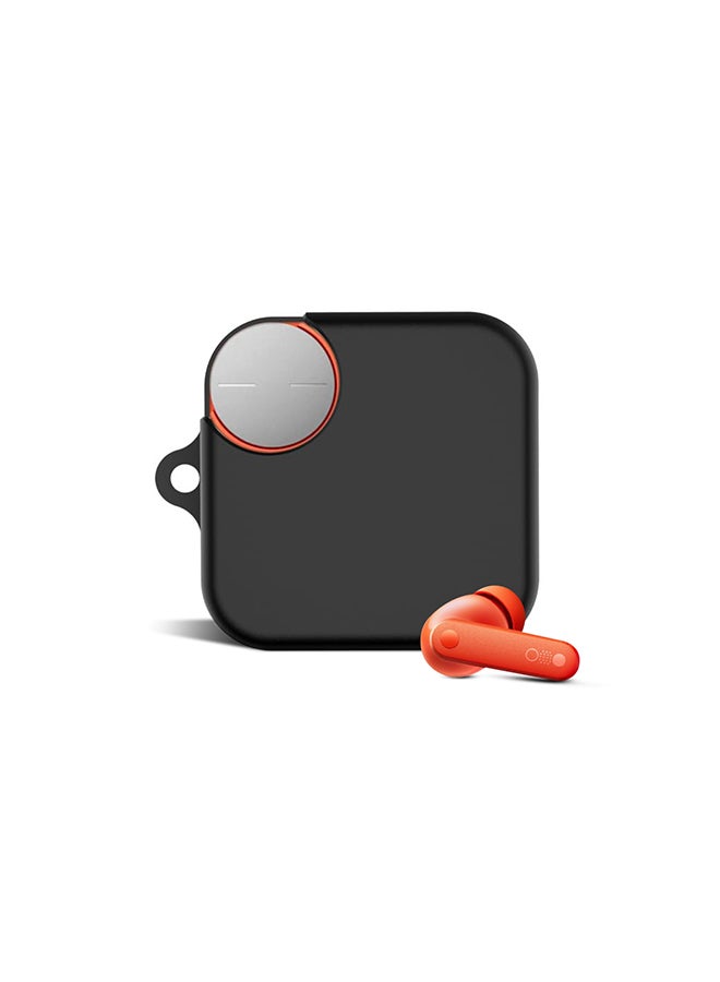 O Ozone Silicone Case Compatible with CMF By Nothing Buds Pro 2, Shockproof and Scratch-Resistant Full-Body Protection Cover with Anti-Lost Keychain- Black  - Image 1