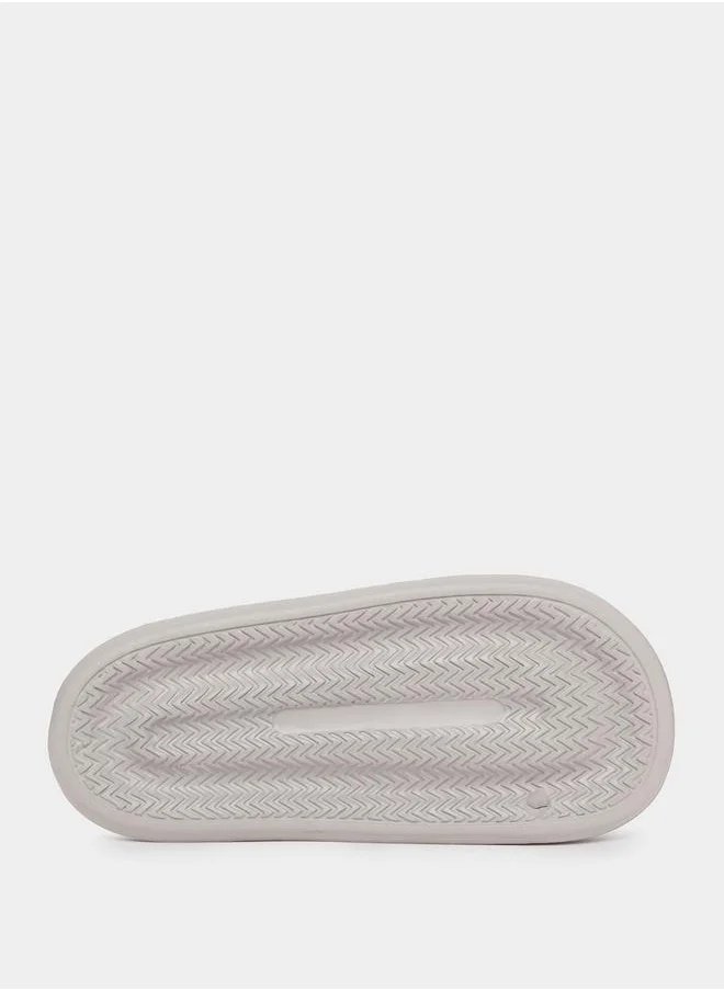Styli Cushioned Single Band Open Toe Slides
