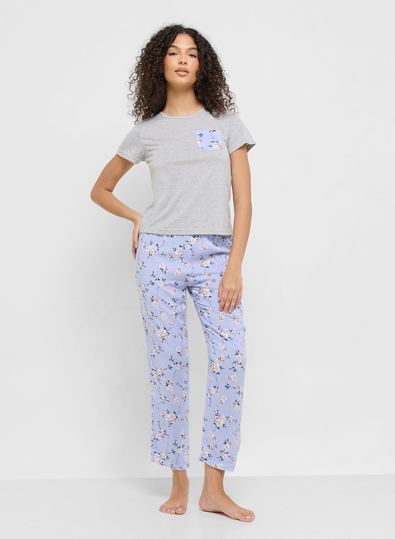 Ginger T-Shirt & Floral Pyjama Set  - Image 1