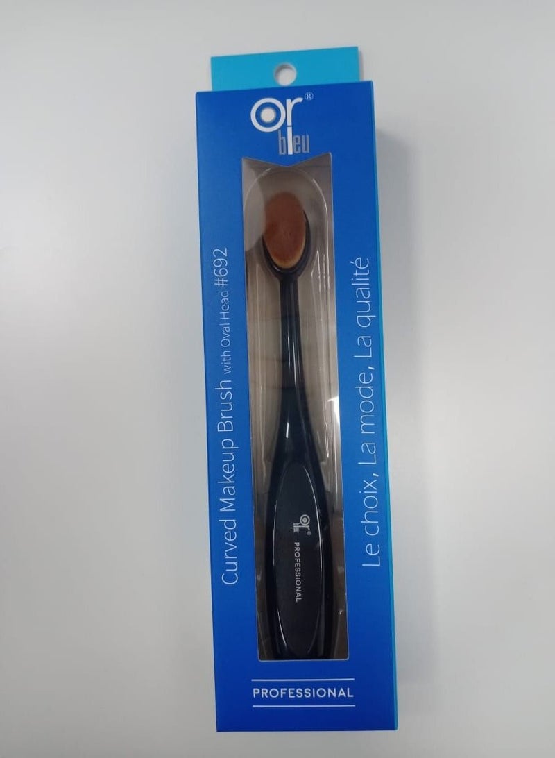 أو فرشاة BLEU منحنية برأس بيضاوي