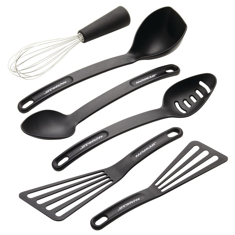 Rachael Ray Tools and Gadgets Kitchen/Cooking Utensil Set, 6 Piece, Black - Image 1