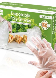 Keppi 600pcs Plastic Gloves | BPA & Latex Free Perfect Food Handling Safe Disposable for Cooking Bulk One Size Great Fit  - Image 1