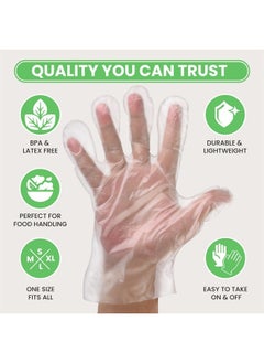 Keppi 600pcs Plastic Gloves | BPA & Latex Free Perfect Food Handling Safe Disposable for Cooking Bulk One Size Great Fit  - Image 4