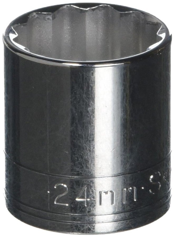 اس كي كي SK Tools USA محرك ١/٢ بوصة، ٢٤ مم، ١٢ نقطة، مقبس كروم قياسي | ٤٠٣٢٤ - Image 1