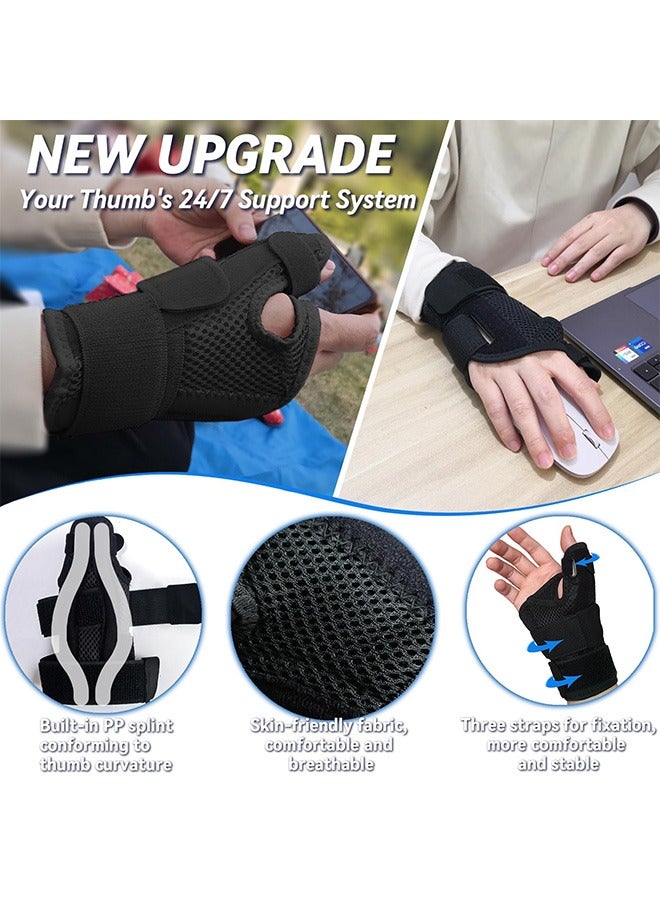 BTFMEI Thumb Splint with Wrist Support Brace-Thumb Brace for Carpal Tunnel or Tendonitis Pain Relief,for Men or Women,Wrist Brace Fits Both Left and Right Hands - Image 3