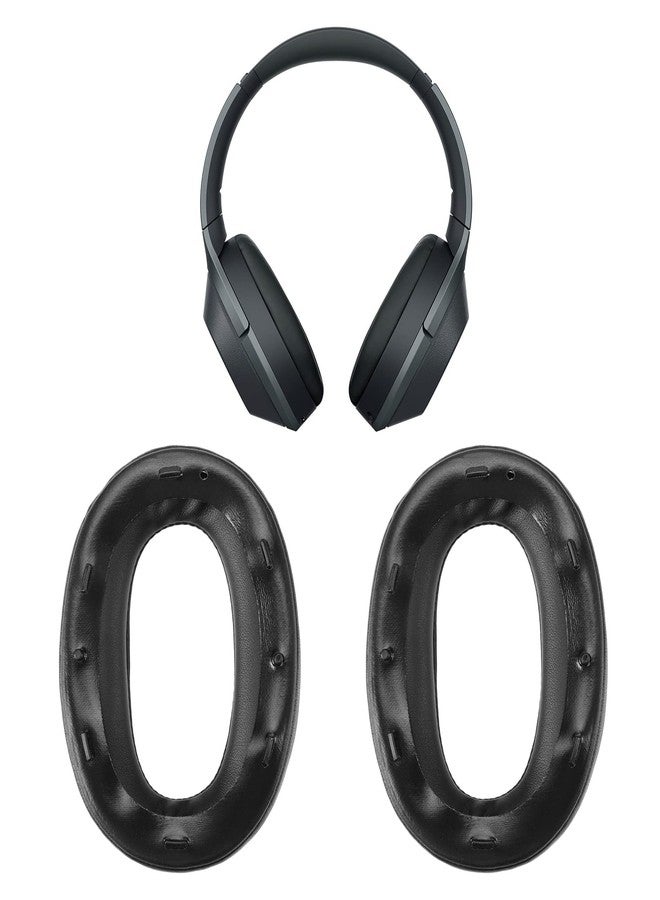 Create idea 1 Pair Ear Pads Replacement Compatible with Sony WH-1000XM2 MDR-1000X Headphone Protein Leather Foam Ear Cushion Earphone Accessories Black - Image 3