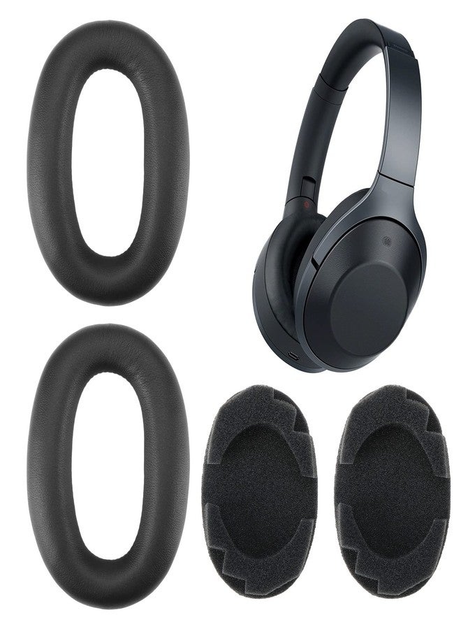 Create idea 1 Pair Ear Pads Replacement Compatible with Sony WH-1000XM2 MDR-1000X Headphone Protein Leather Foam Ear Cushion Earphone Accessories Black - Image 2