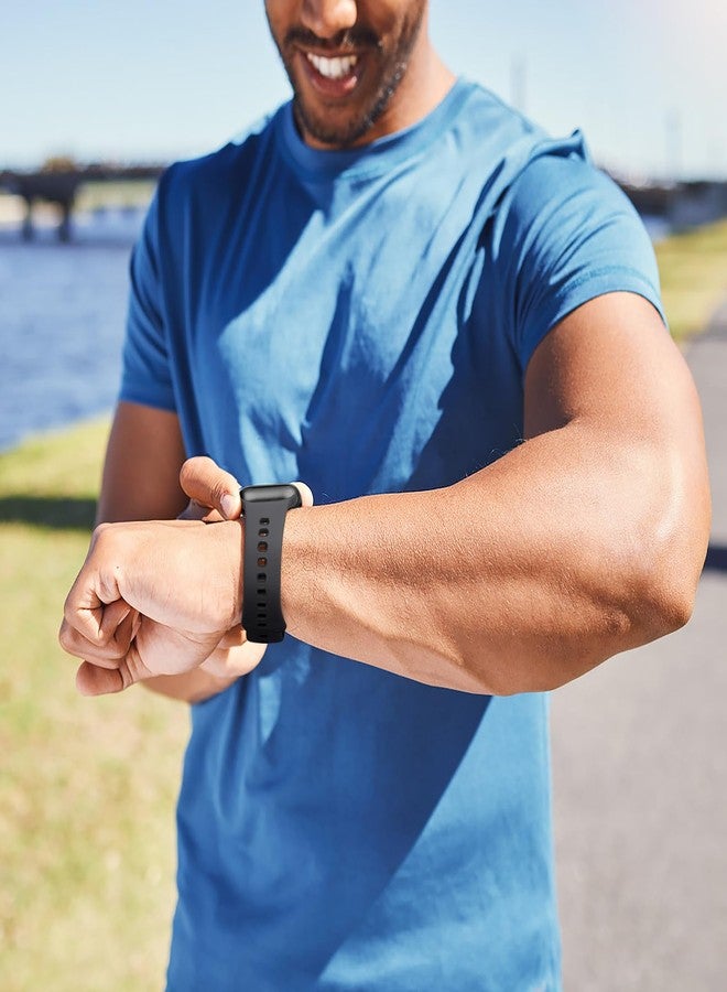 Witzon Sport Band Compatible with Apple Watch Bands for Men 46mm 45mm 44mm 42mm 49mm, Soft Silicone Strap Breathable Smart Watches Replacement for iWatch Ultra Ultra 2 Series 10 9 8 7 6 5 4 3 2 1 SE - Image 3