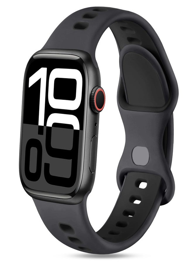 Witzon Sport Band Compatible with Apple Watch Bands for Men 46mm 45mm 44mm 42mm 49mm, Soft Silicone Strap Breathable Smart Watches Replacement for iWatch Ultra Ultra 2 Series 10 9 8 7 6 5 4 3 2 1 SE - Image 1