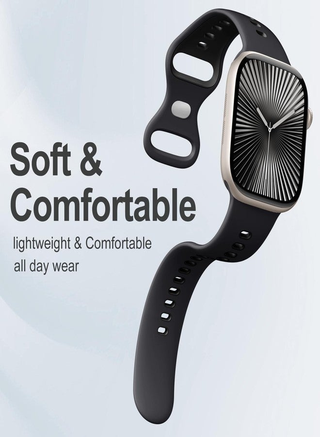 Witzon Sport Band Compatible with Apple Watch Bands for Men 46mm 45mm 44mm 42mm 49mm, Soft Silicone Strap Breathable Smart Watches Replacement for iWatch Ultra Ultra 2 Series 10 9 8 7 6 5 4 3 2 1 SE - Image 2