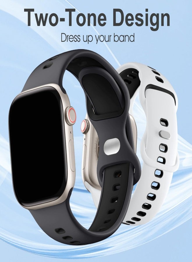 Witzon Sport Band Compatible with Apple Watch Bands for Men 46mm 45mm 44mm 42mm 49mm, Soft Silicone Strap Breathable Smart Watches Replacement for iWatch Ultra Ultra 2 Series 10 9 8 7 6 5 4 3 2 1 SE - Image 5