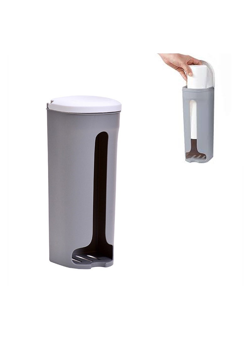 KASTWAVE Plastic Bag Holder, 2 Pcs Wall Mount Plastic Bag Organizer, Durable Plastic Grocery Bag Saver, Trash Bag Dispenser Under The Sink, Grocery Shopping Bags Saver For Kitchen Cabinet Door  - Image 1