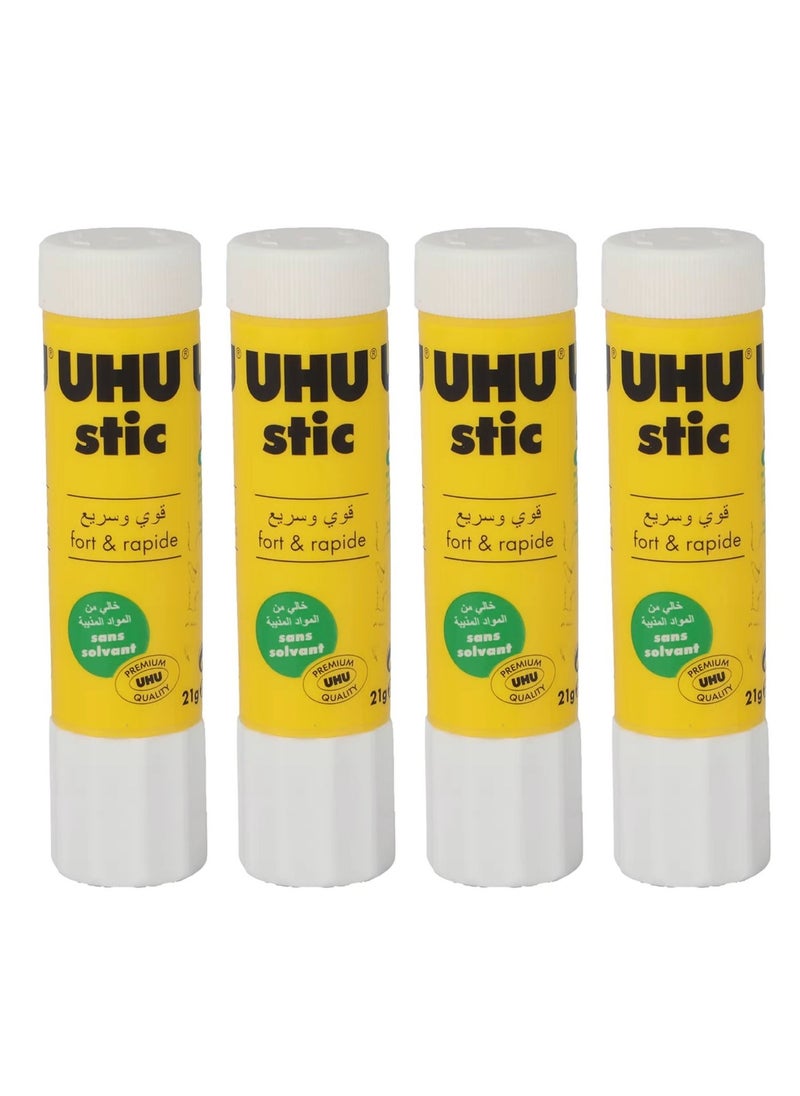 UHU - 4-Piece Glue Stick 21gm Content - Image 1