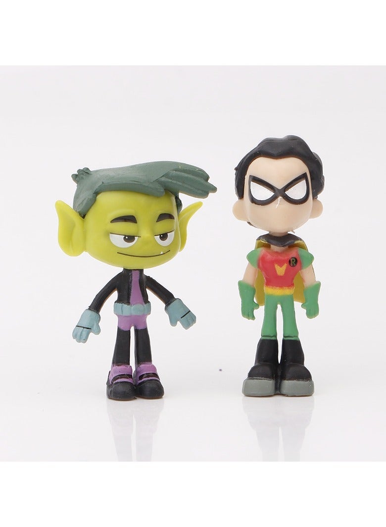 general 5 Piece Teen Titans Figurine Set - , Kids Birthday Party Cake Figurines, Kids Tabletop Decorations and Gifts - Image 3