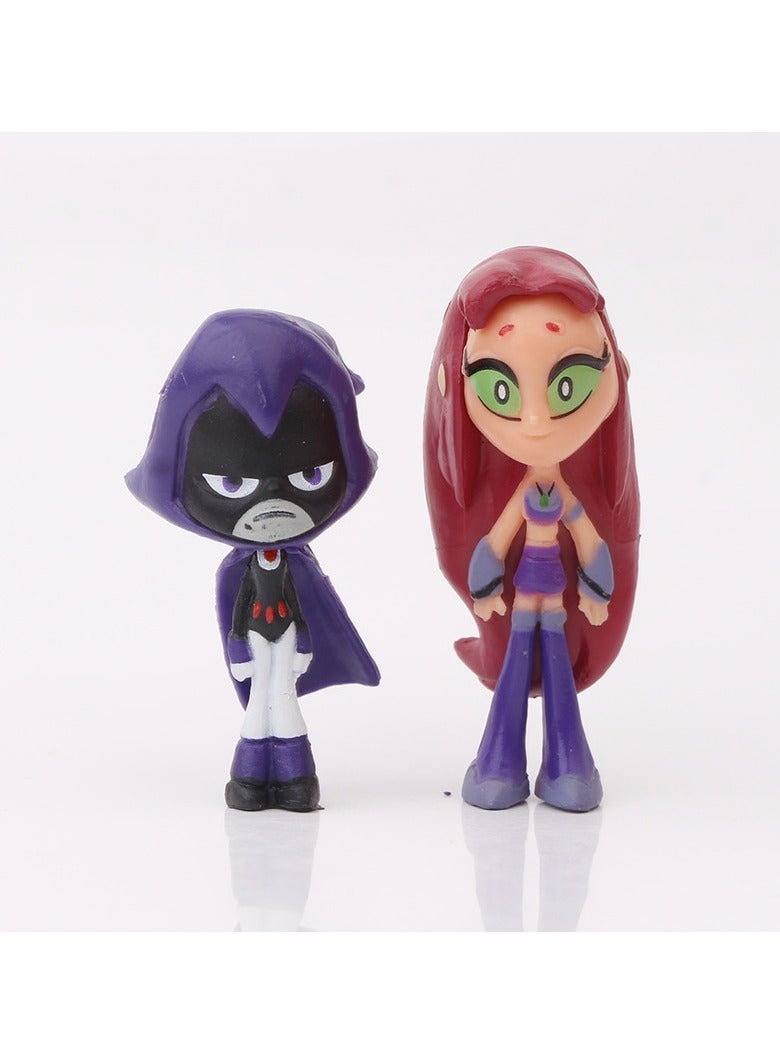 general 5 Piece Teen Titans Figurine Set - , Kids Birthday Party Cake Figurines, Kids Tabletop Decorations and Gifts - Image 2
