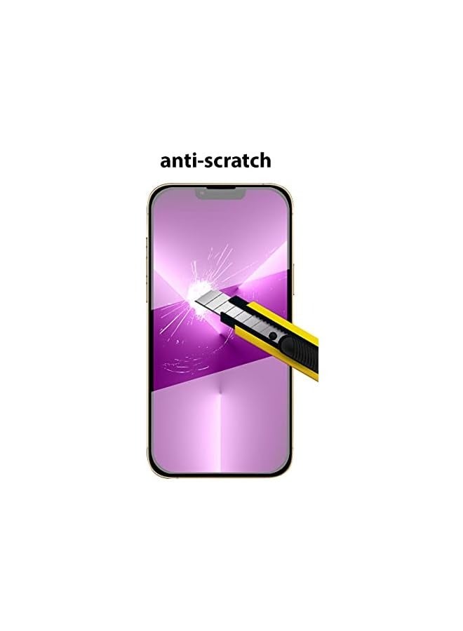 بروماس واقي شاشة متوافق مع iPhone 13 Pro مقاس 6.1 بوصة، واقي شاشة من الزجاج المقوى بتغطية كاملة ثلاثية الأبعاد، شفاف عالي الدقة، طبقة حماية مميزة عالية الجودة صلابة 9H - Image 3