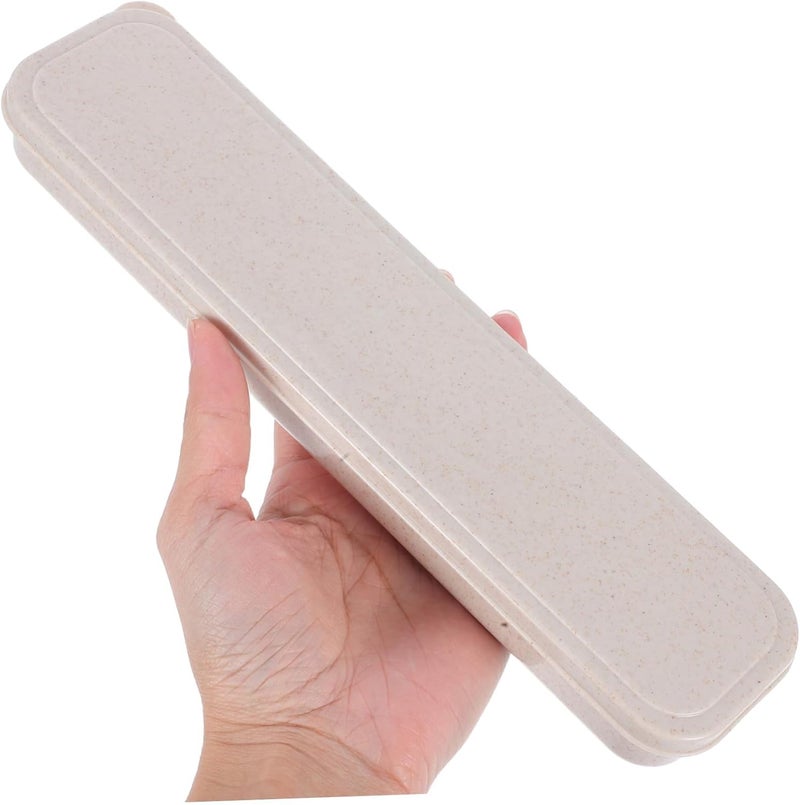 10pcs Portable Cutlery Box with Lid, Large Plastic Flatware Organizer, Covered Utensil Tray for Travel and Camping Kitchen Storage - Image 4